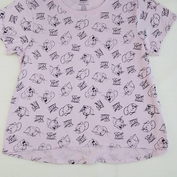 Tom and Jerry Plus Size‎ Graphic Tee 3X in Pink and Black Short Sleeve Crew Neck - Picture 3 of 8